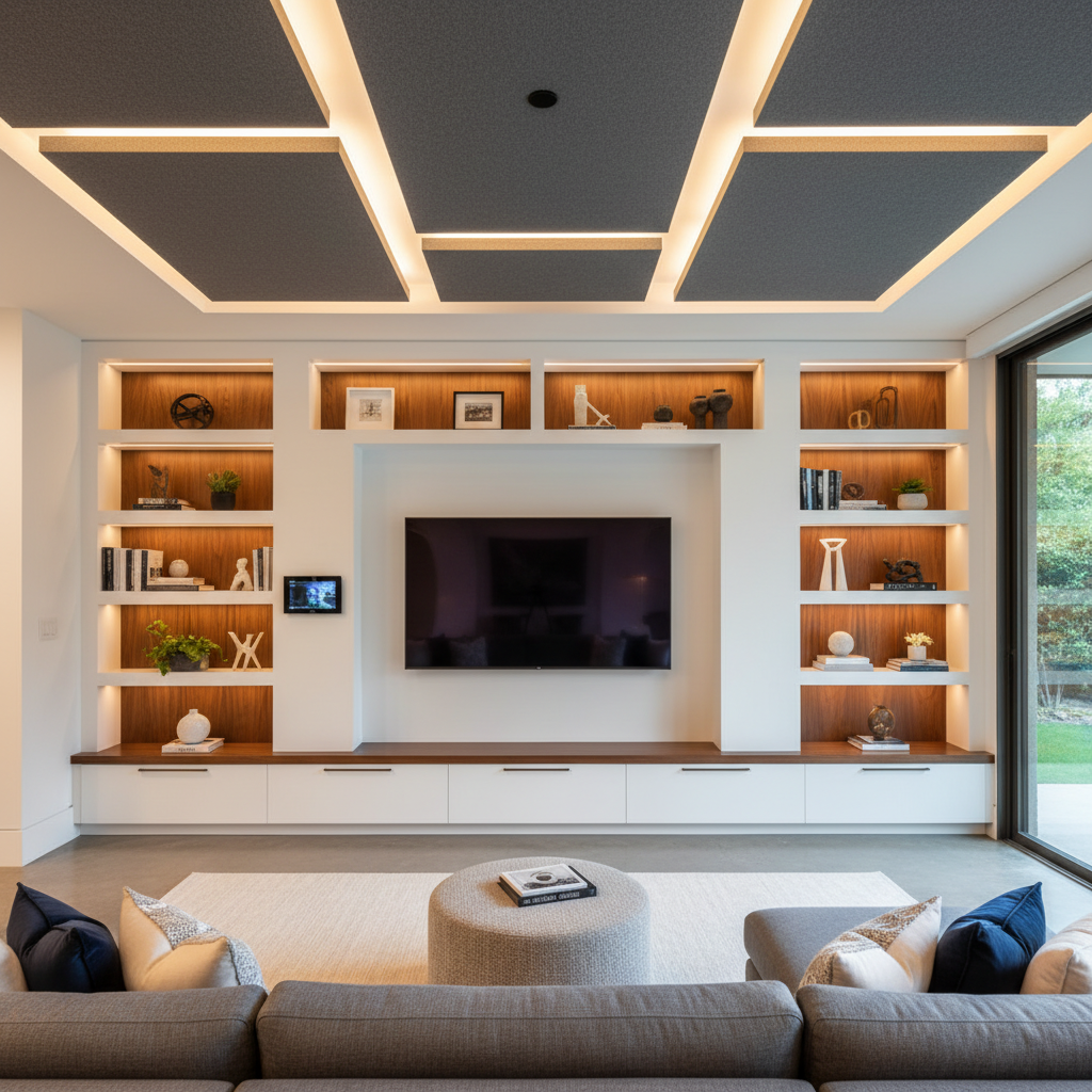 Family Room Entertainment Centers - Tell Projects Friendswood TX