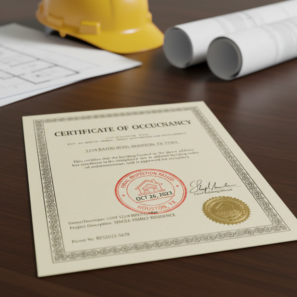 Final Permit Closeout - Tell Projects Friendswood TX