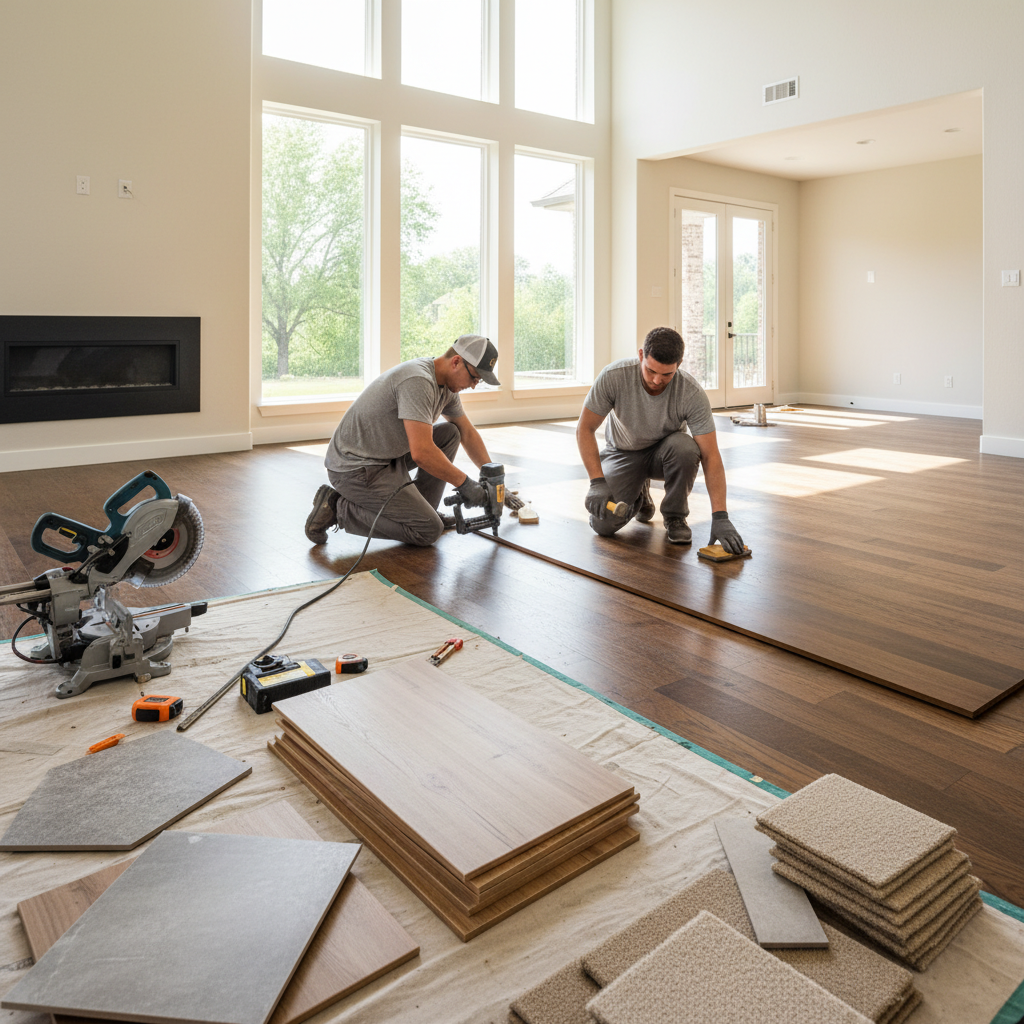 Professional flooring installation in Houston