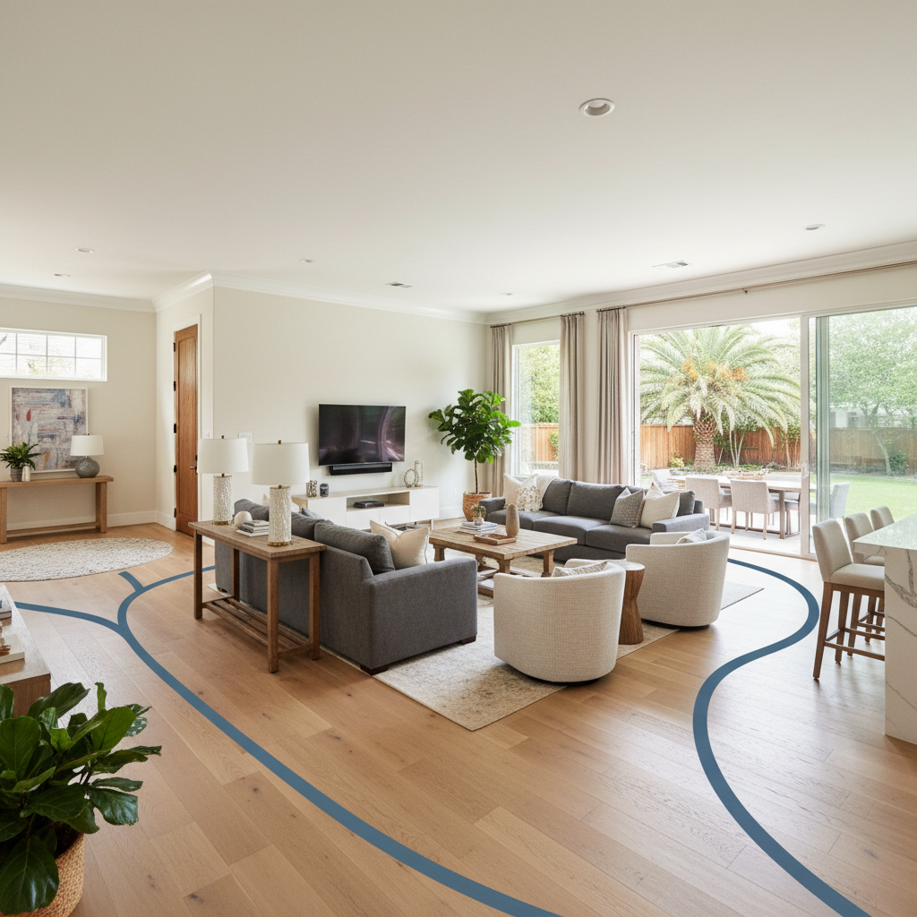 Furniture & Traffic Flow Planning - Tell Projects Friendswood TX